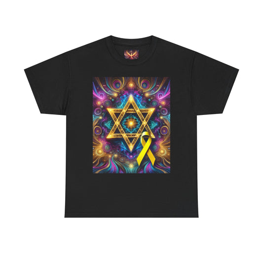 Colorful Star of David Unisex Heavy Cotton Tee