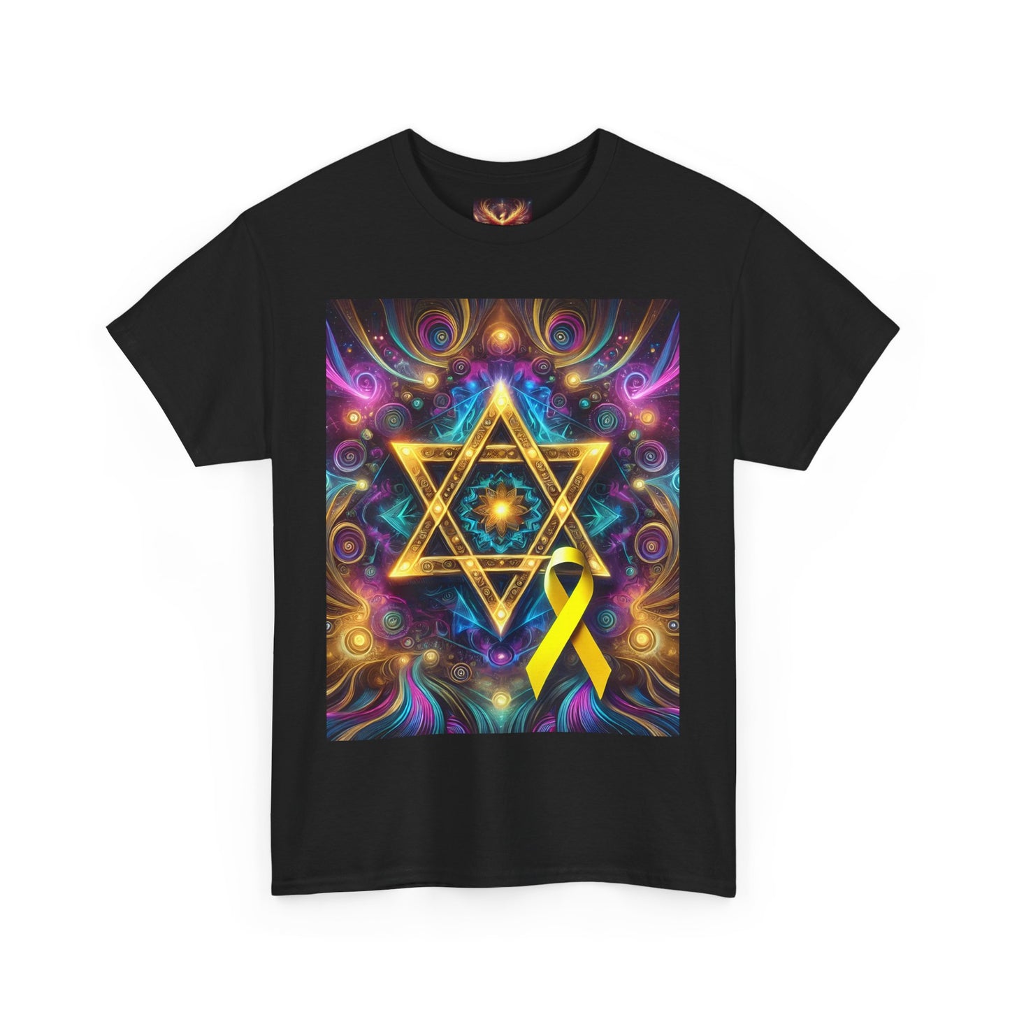 Colorful Star of David Unisex Heavy Cotton Tee